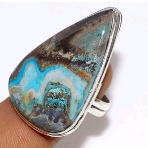 Mexican Laguna Lace Agate Gemstone 925 Sterling Silver Handmade Ring